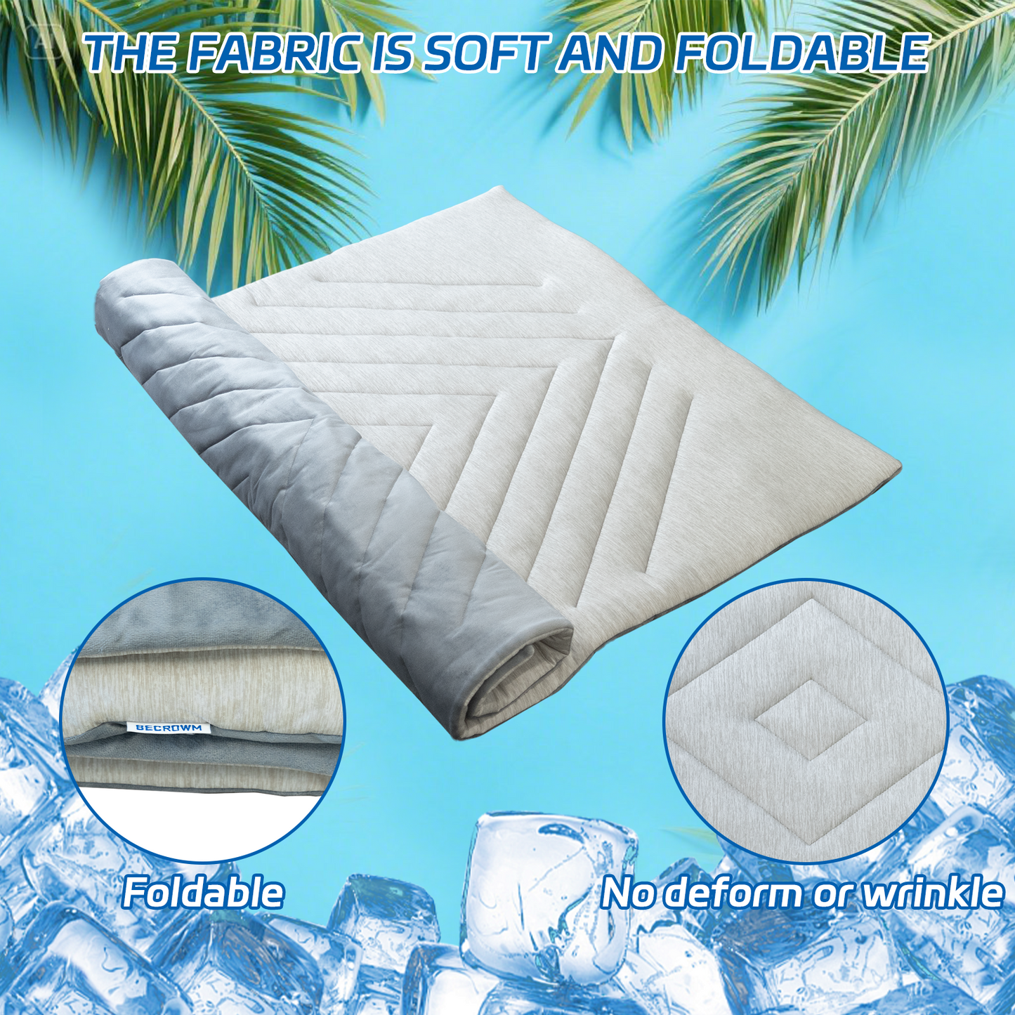Dog Cooling Mat Self Coolings Foldable Cooling Pad for Dog in Summer Coolings Mat for Dogs and Cats Machine Washable