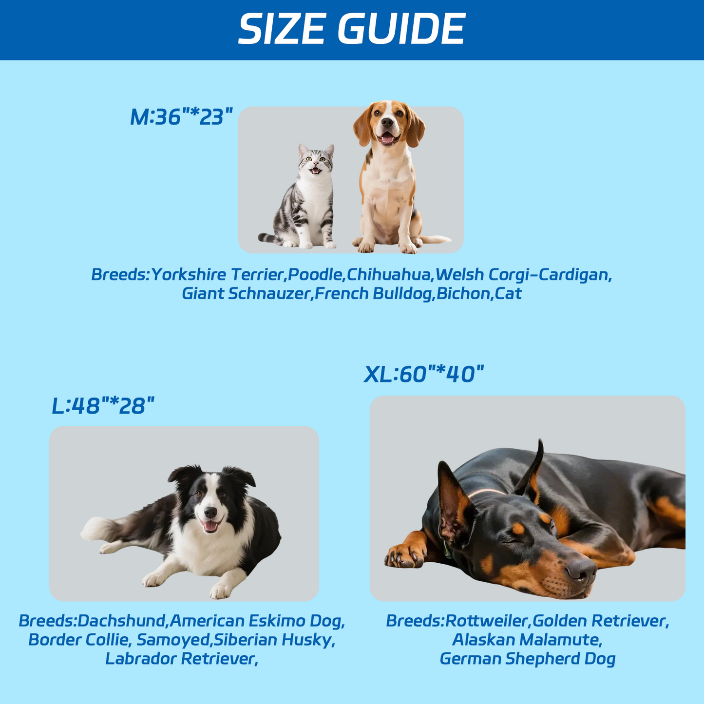 Dog Cooling Mat Self Coolings Foldable Cooling Pad for Dog in Summer Coolings Mat for Dogs and Cats Machine Washable