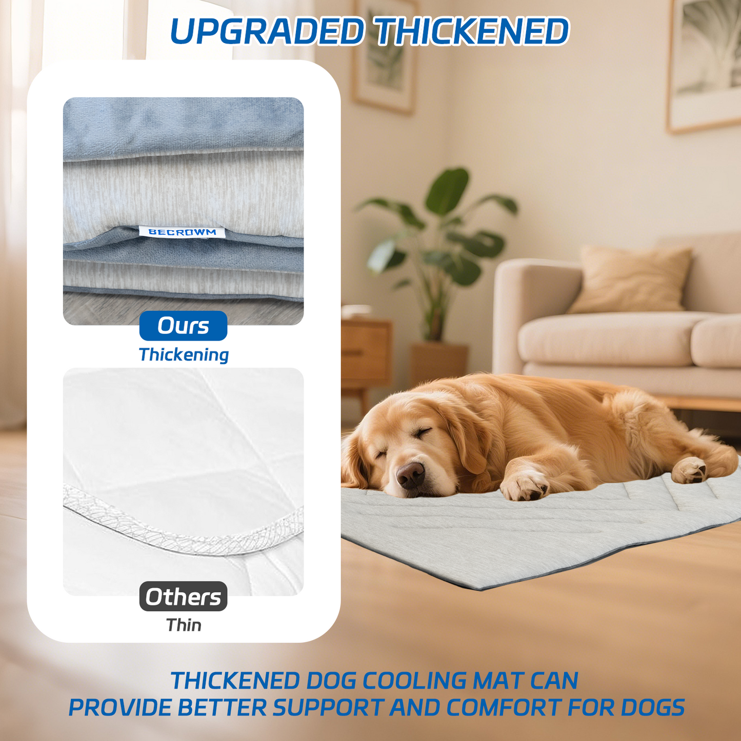Dog Cooling Mat Self Coolings Foldable Cooling Pad for Dog in Summer Coolings Mat for Dogs and Cats Machine Washable