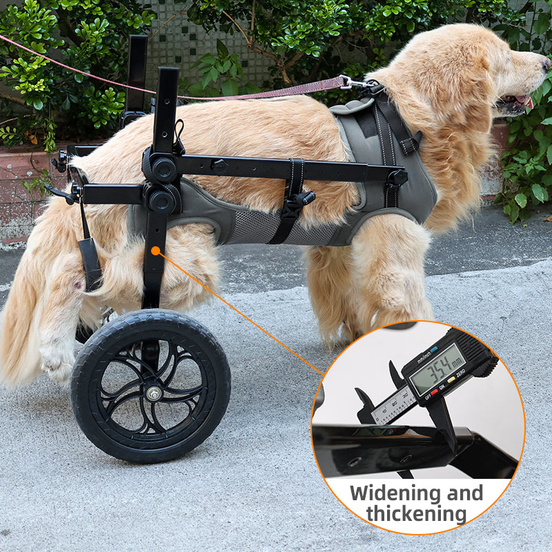 BECROWM Dog Wheelchair for Back Legs Large, Light Weight Dog&Cat&Pets Wheelchair- Cart with Disabled Hind Legs Walking, Adjustable Doggy Wheelchairs Cart with Wheels for Back Legs， (Gray, Large,XXL)
